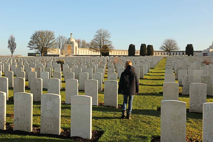 World War I battlefields and Ypres day trip with kids - Tyne Cot