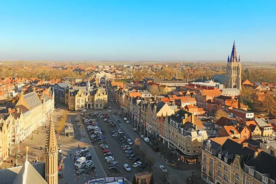 Ypres aerial view from the Bell Tower