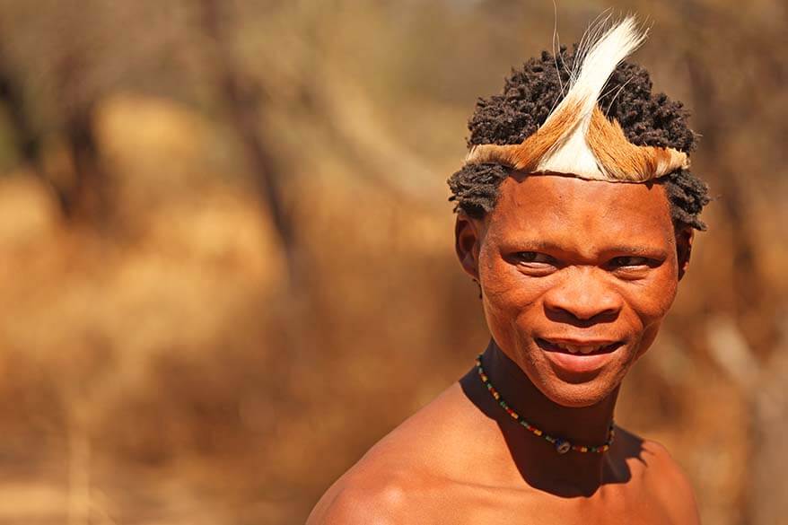 Bushmen San tribe male portrait