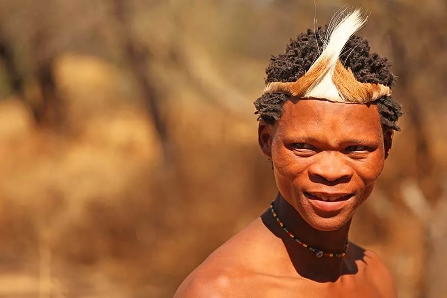 Bushmen San tribe male portrait