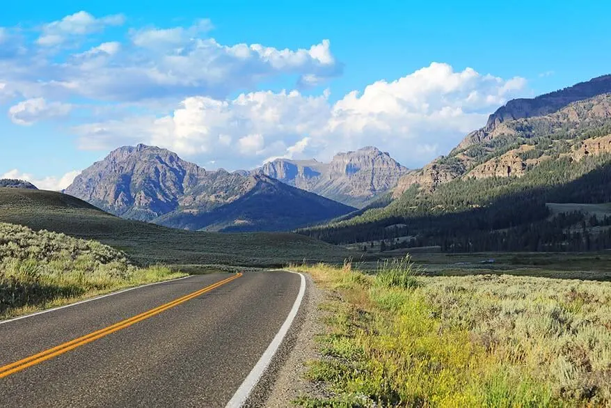 Lamar Valley Scenic Road East of Yellowstone National Park