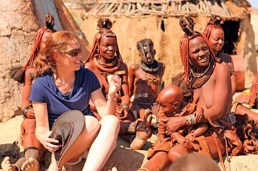 Meeting Himba tribe in Damaraland Namibia