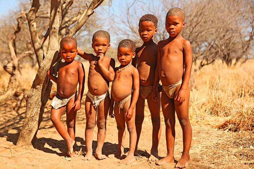 San tribe children in Namibia