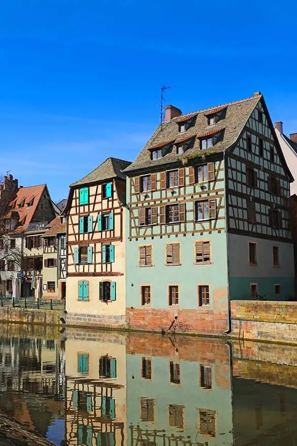 Colorful buildings of La Petite France in Strasbourg