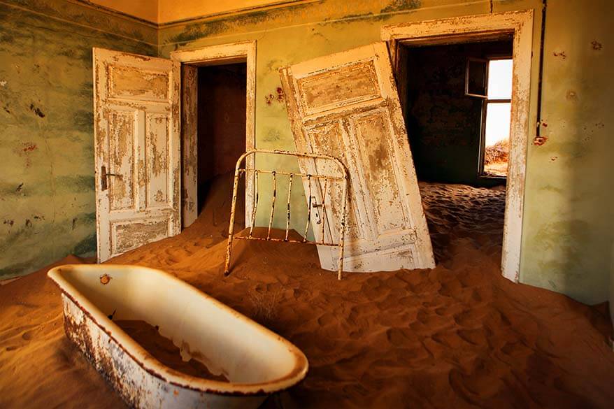 Kolmanskop Ghost Town is one of the best places to visit in Namibia