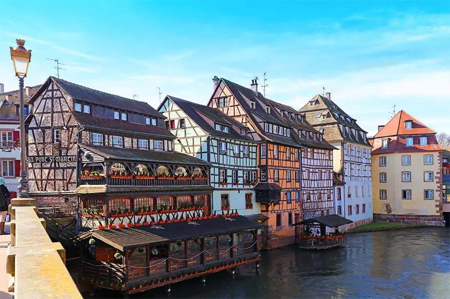 Strasbourg, France - Dec 29, 2018: Tourists, father and daughter