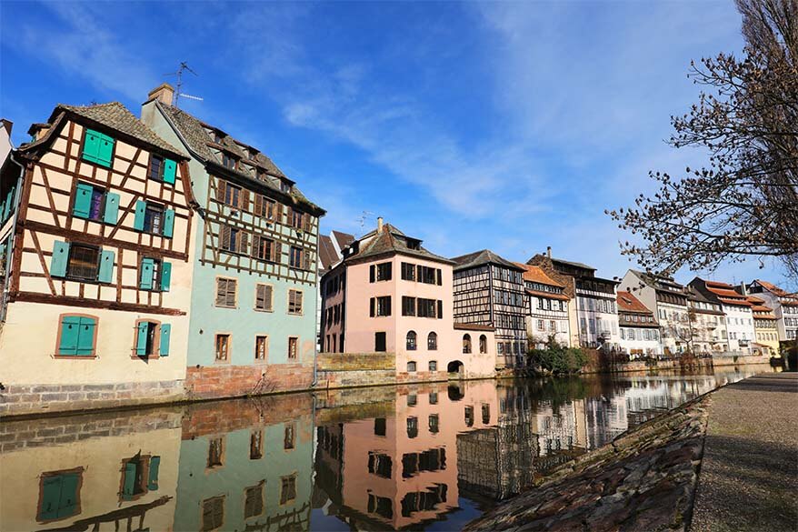 Colourful buildings at La Petite France district Strasbourg