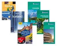 best travel guides - Michelin green guide and Lonely Planet travel guidebooks