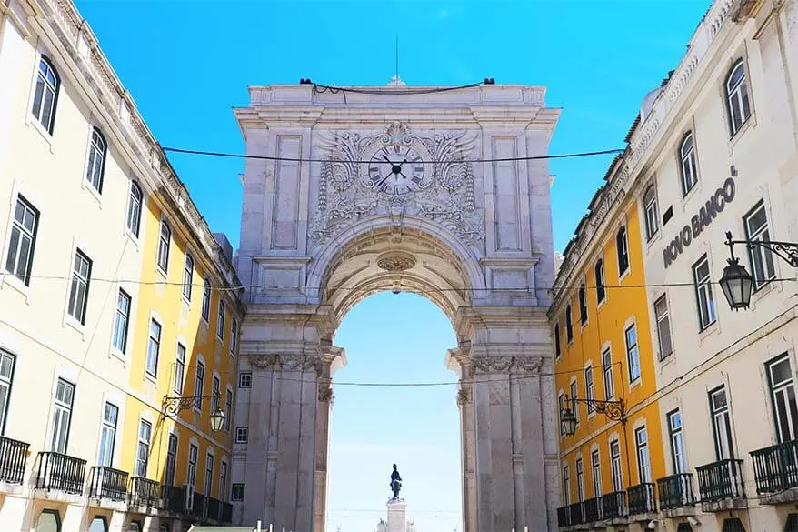 Arco de Triunfo de la Rua Augusta en Lisboa