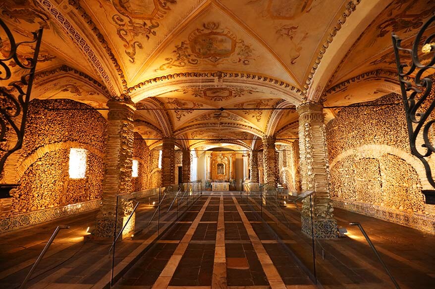 Chapel of Bones in Evora Portugal