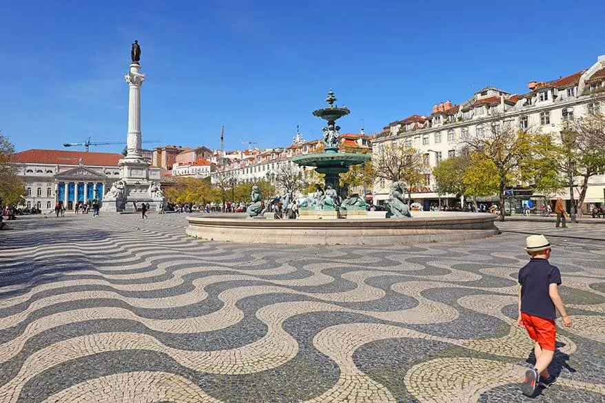 Rossio Square or Pedro IV Square in Lisbon