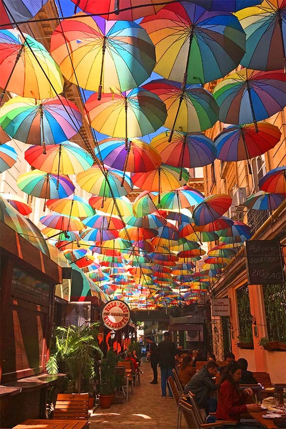 Colorful Old Town of Bucharest