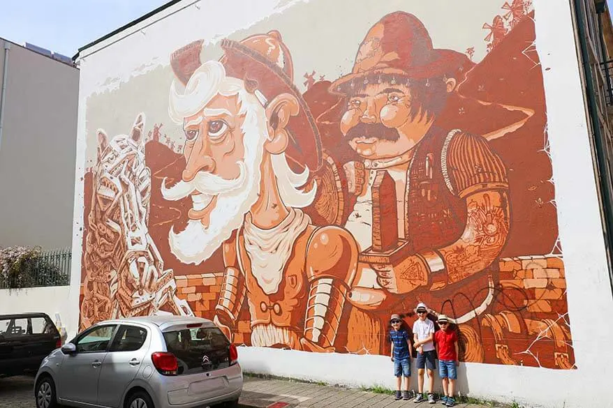 Discovering street art in Portugal with kids