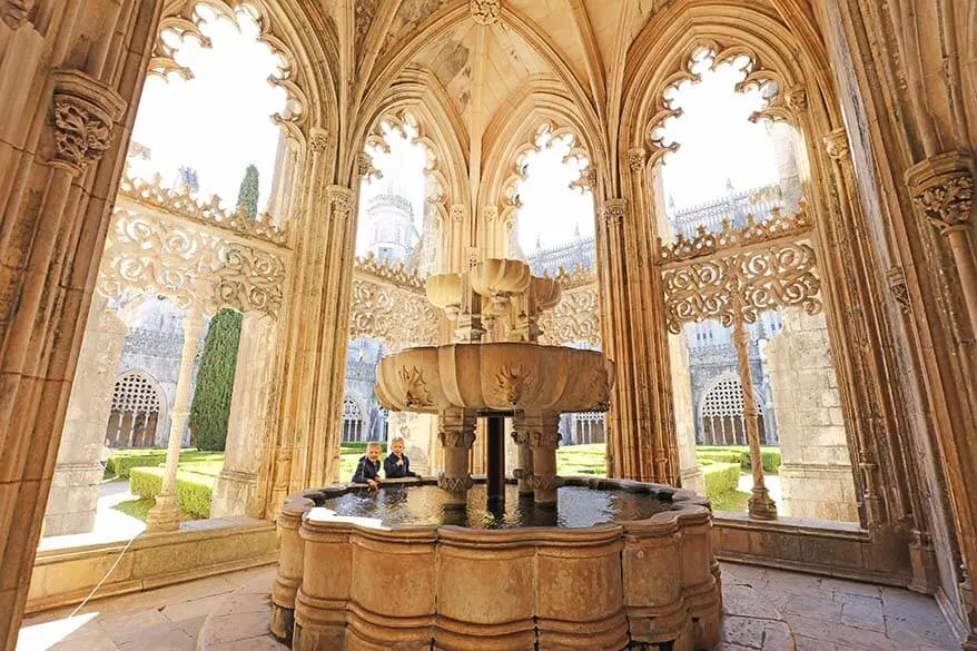 Visiting Batalha Monastery in Portugal with kids