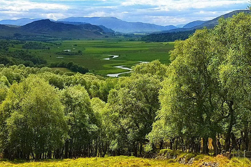 Scottish landscape on the Speyside Whiskey Tour in Scotland