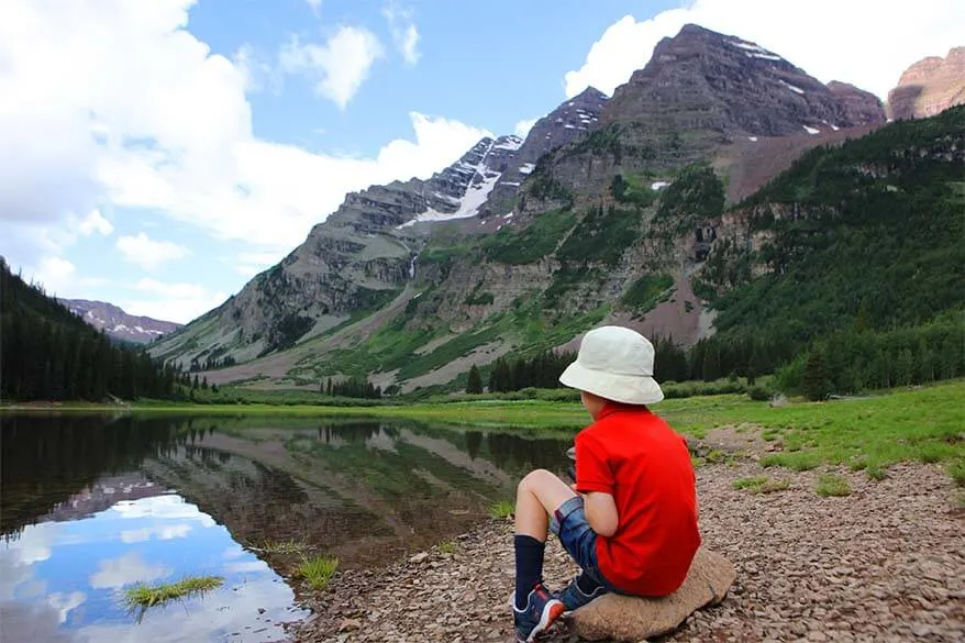 Crater Lake Trail and Maroon Bells with kids