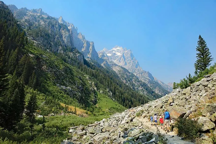 Family U.S. road trip - hiking in Grand Teton National Park