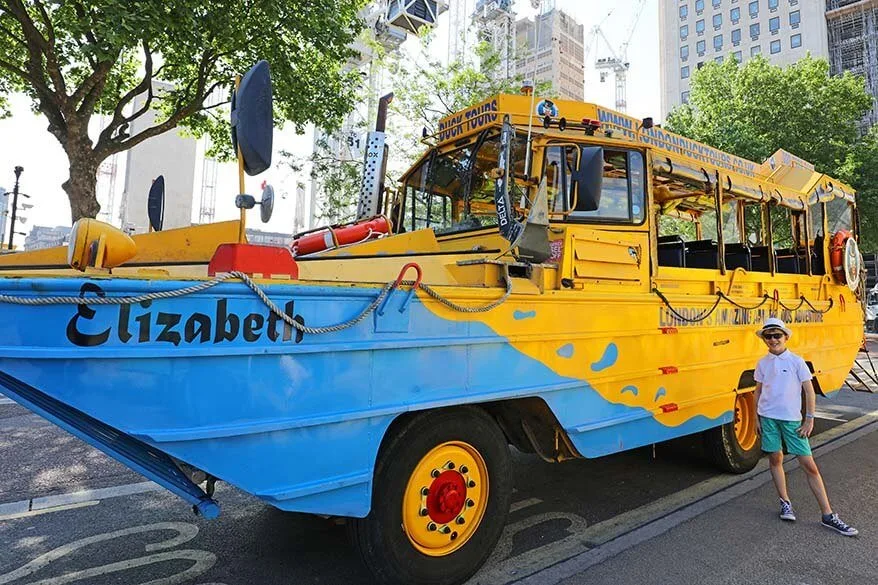 London Duck tours offer one of the most fun and unique ways to experience London for families with kids