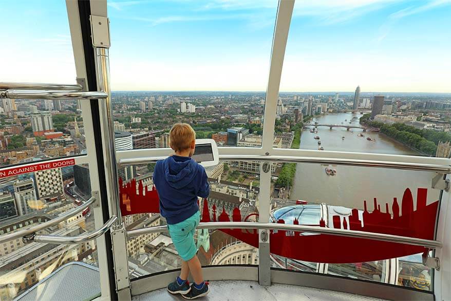 El London Eye es una visita obligada en Londres, con o sin niños