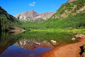 Maroon Bells reflections in the morning