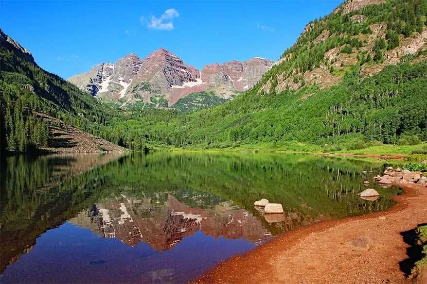 Maroon Bells reflections in the morning