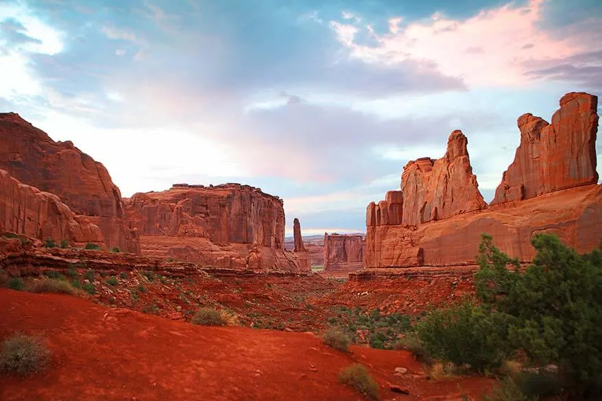 Park Avenue Viewpoint in Arches National Park