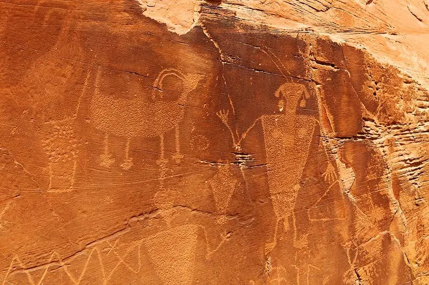 Rock art at the Dinosaur National Monument in Utah