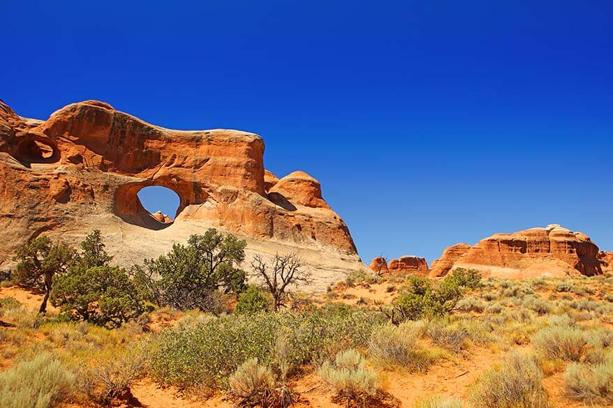 Tunnel Arch in Arches National Park Utah
