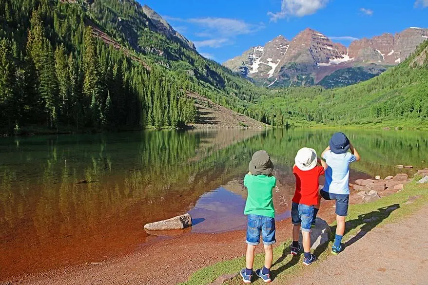 Visiting Maroon Bells and hiking Crater Lake Trail with kids