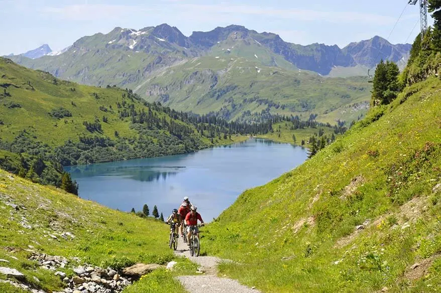 Mountainbiking at Engstelnalp - Jochpass near Trubsee in Switzerland