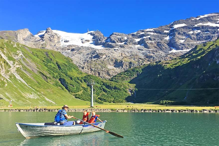 Rowboats at Trubsee are fun for all ages