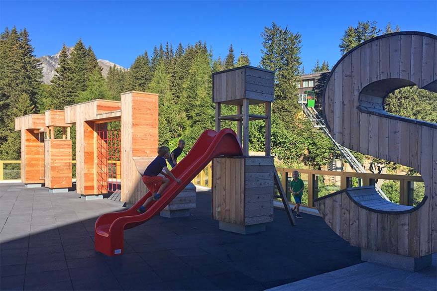 Titlis playground at Alpine Lodge Trubsee in summer - Engelberg, Switzerland