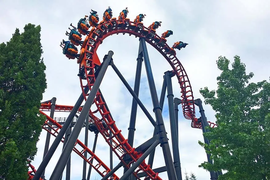 Vampire roller coaster in Walibi Belgium