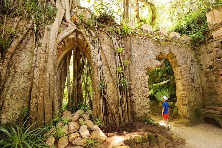 Exploring the gardens of Monserrate Palace in Sintra Portugal