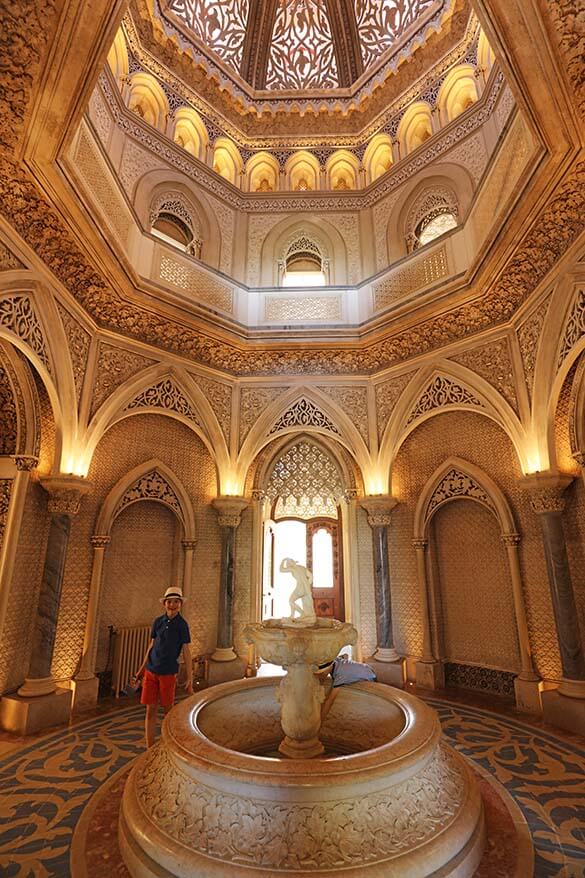 Inside the Monserrate Palace in Sintra Portugal