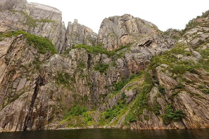 Preikestolen as seen from Lysefjord cruise