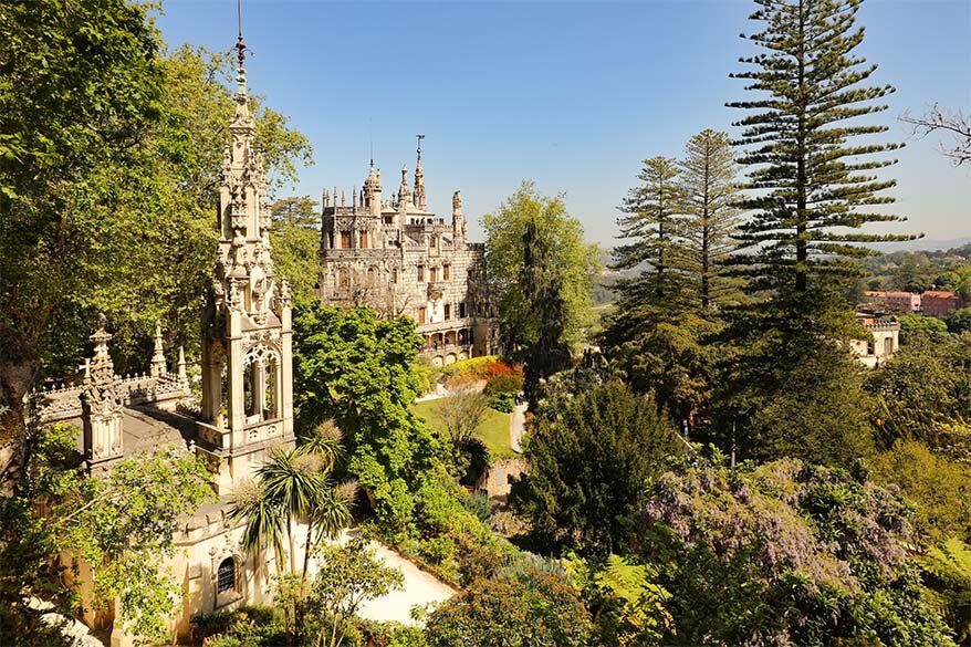Quinta da Regaleira castle and the chapel surrounded by beautiful gardens is one of the musts in any Sintra itinerary