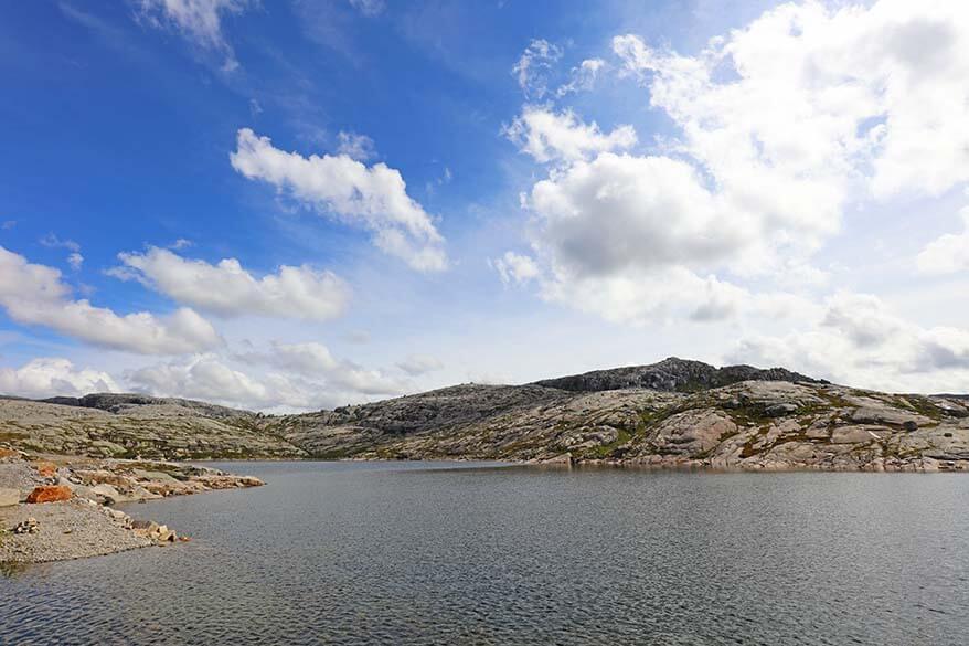 Ternevatnet lake at the end of Florli 4444 staircase