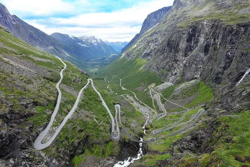 Trollstigen scenic road in Norway