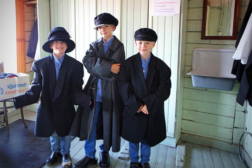 Role play at the Norwegian Canning Museum in Stavanger