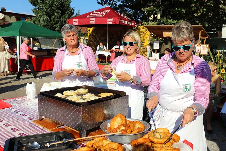 Traditional pastries at a local market in Austrian Tyrol