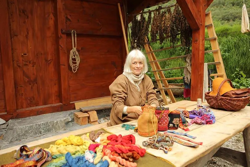 Viking handcrafts at Viking Valley in Gudvangen