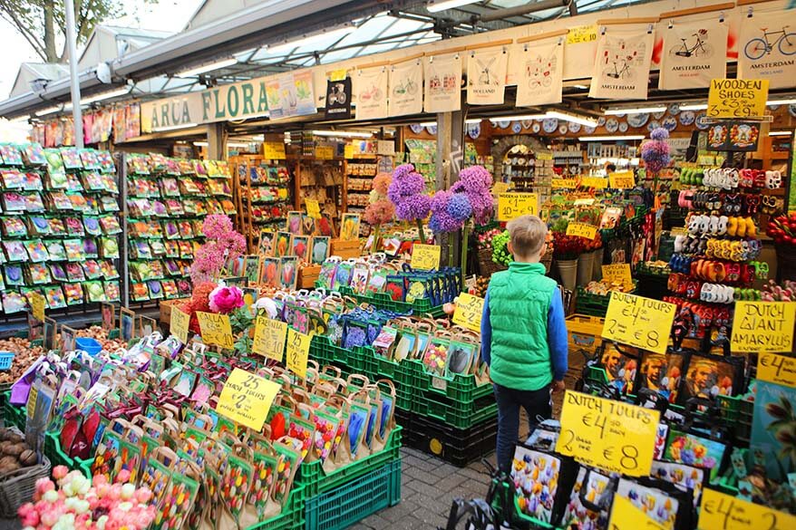 Floating flower market in Amsterdam