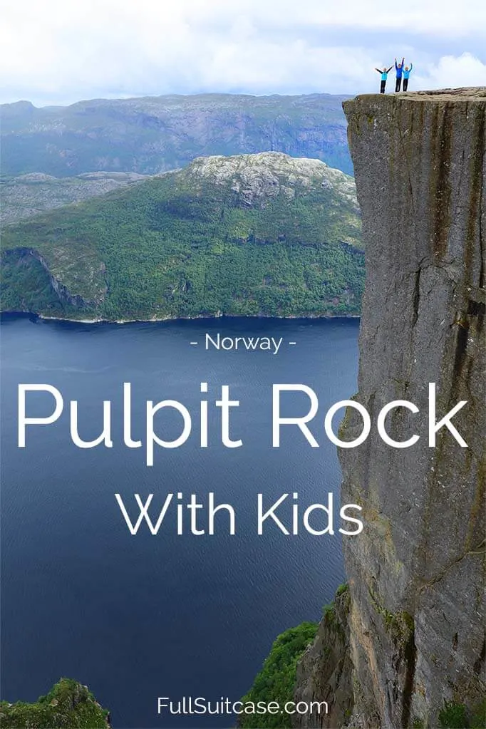 Hiking to the Pulpit Rock with kids - Preikestolen hike at the Lysefjord in Norway