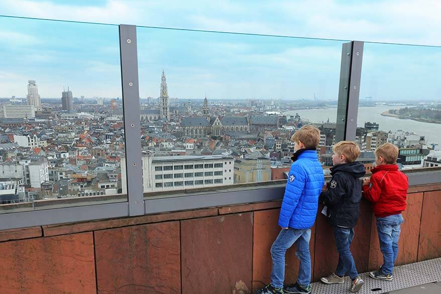 MAS rooftop is a good place to take your kids to when visiting Antwerp