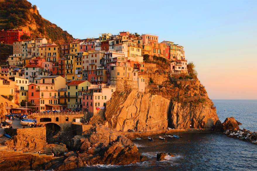 Manarola in Cinque Terre at sunset