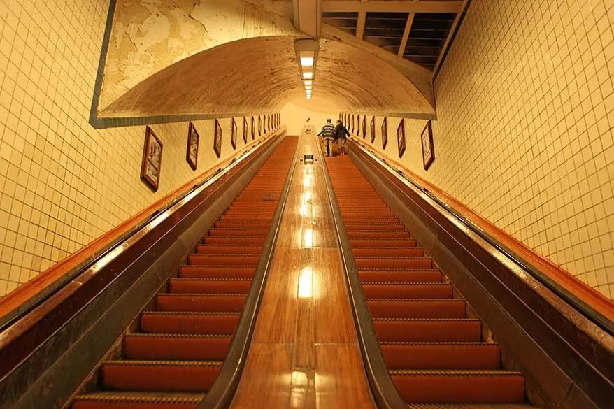 St Anna pedestrian tunnel is one of the hidden gems of Antwerp