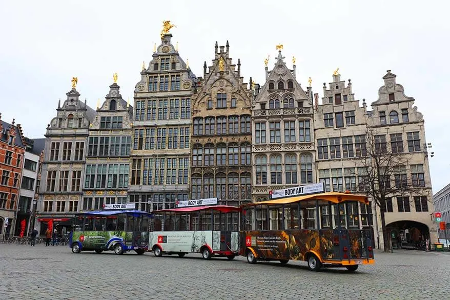 Antwerp sightseeing train is a good way to see the highlights of Antwerp with kids