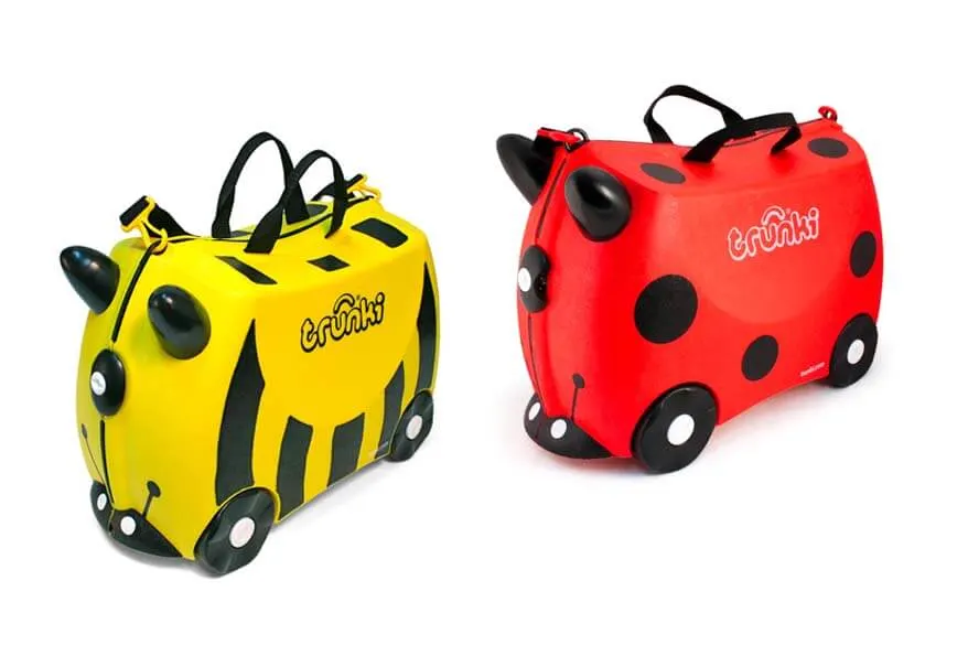 Trunki ride-on suitcase is one of the best carry-on luggages for young kids