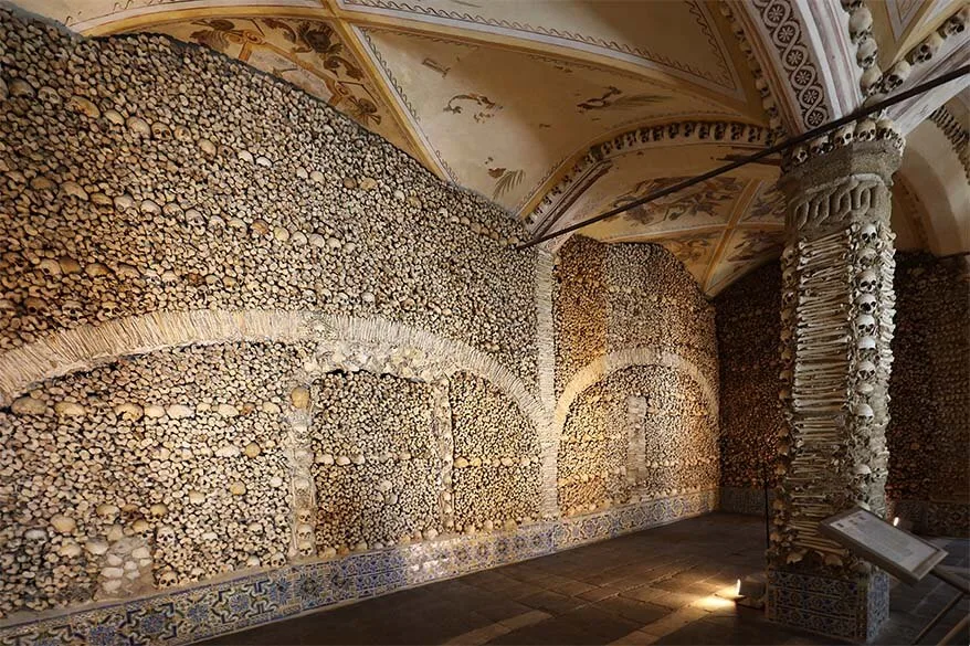 Evora Chapel of Bones in Portugal